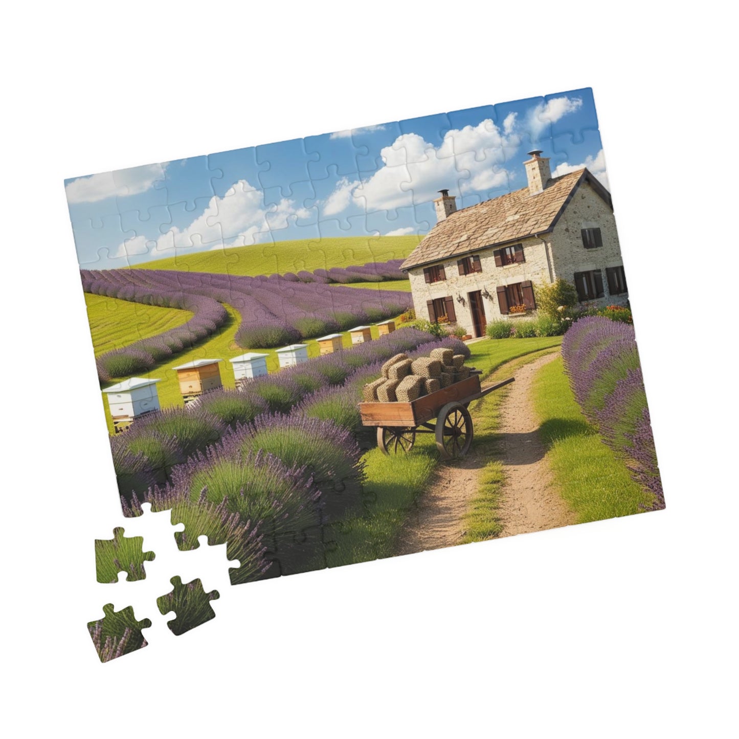 Lavender Farm Landscape Puzzle, Serenity in Each Piece, Perfect for Family Game Night or Solo Fun, Nature Lover Gift, Relaxing Activity Puzzle The Puzzle Chest