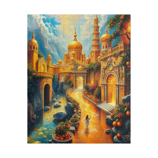 New Jerusalem Jigsaw Puzzle, Shining City of Gold and Crystal, Faith-Based Tabletop Game, Religious Theme, Mindfulness Activity, Giftable 520 pcs (Vertical) Puzzle The Puzzle Chest