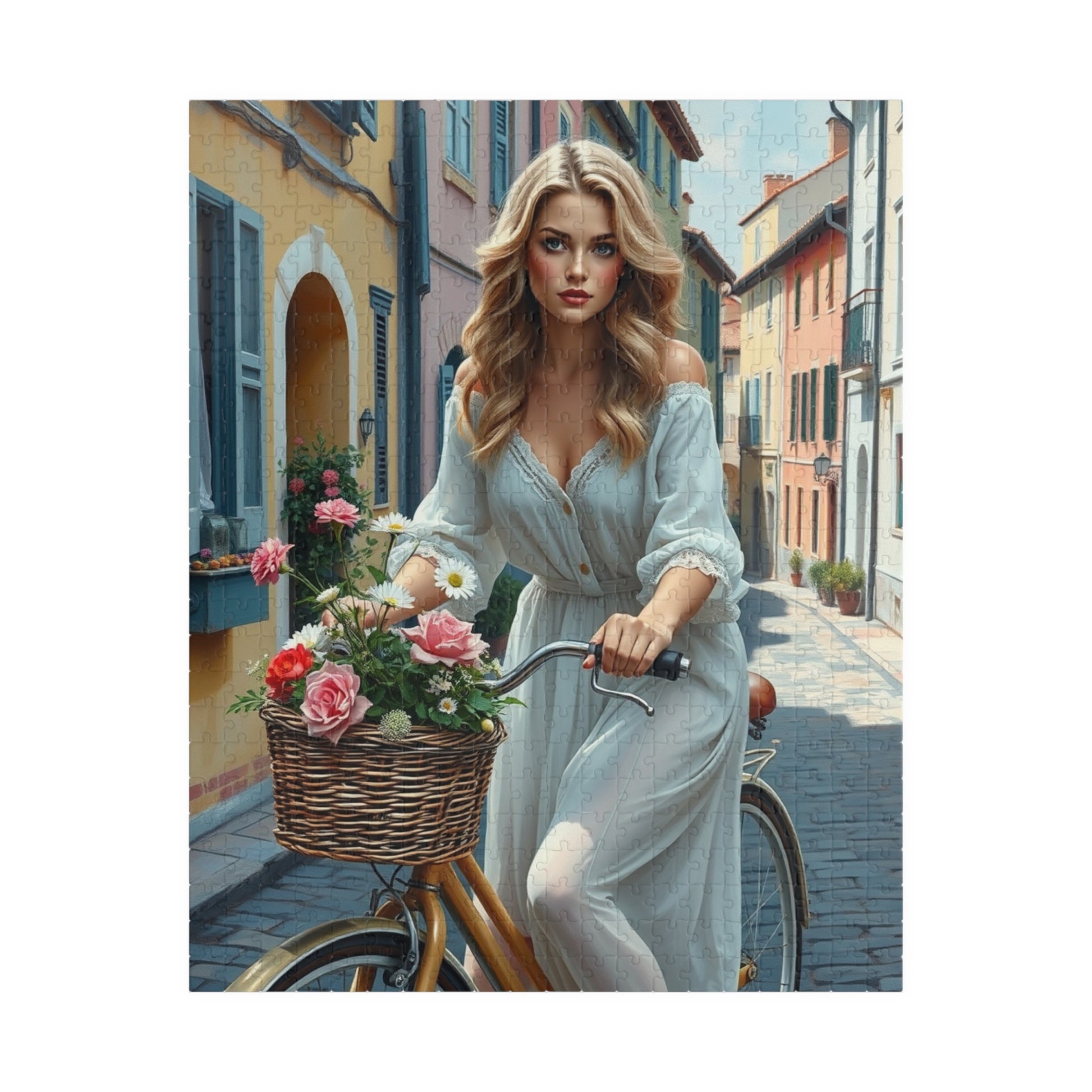 Vintage Bicycle Woman Jigsaw Puzzle 520 pcs (Vertical) Puzzle The Puzzle Chest