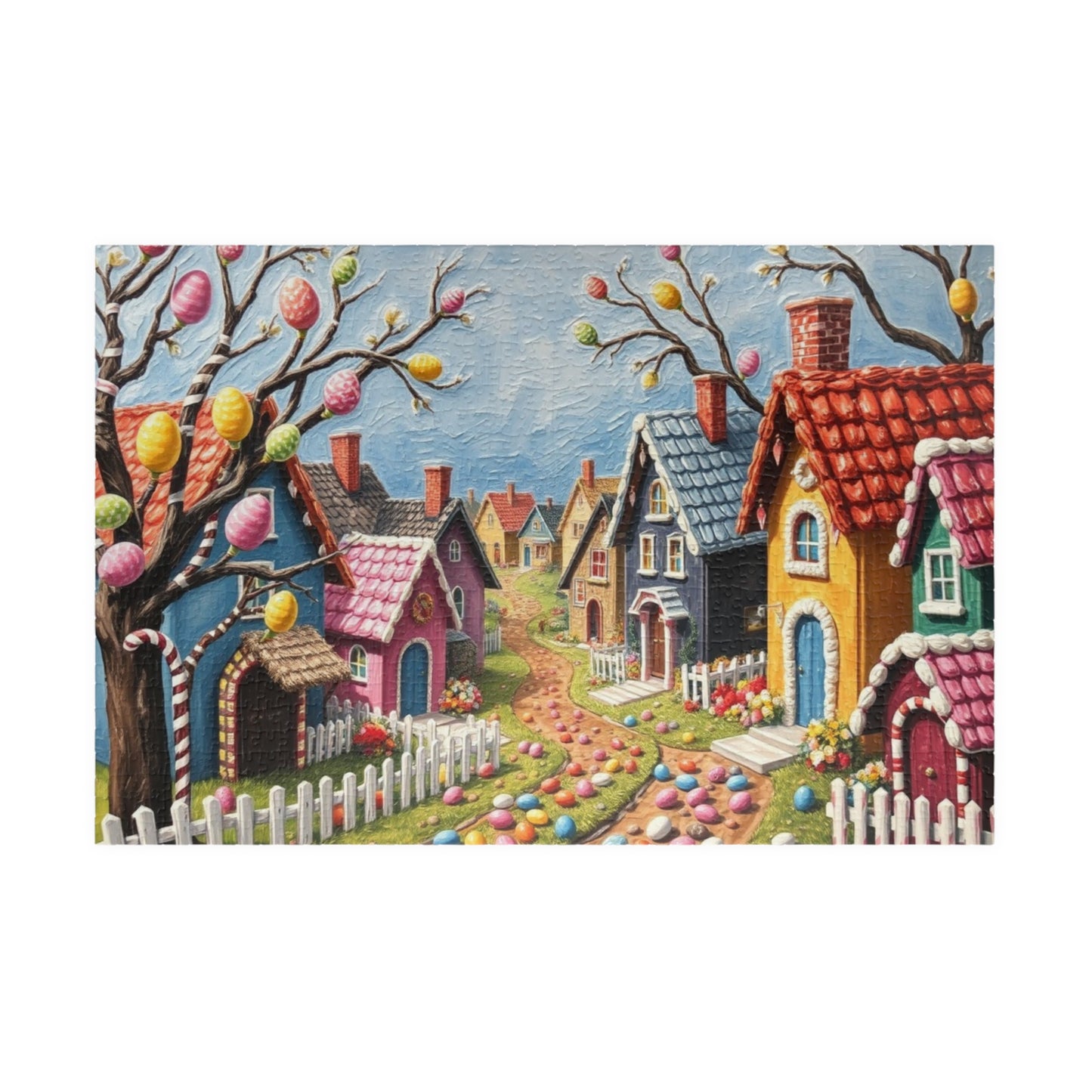 Easter Village Puzzle, Vibrant Spring Scene for Family Fun, 110-1014-Piece Jigsaw, Perfect for Holiday Gatherings, Gift Idea, Indoor Game 1014 pcs (Horizontal) Puzzle The Puzzle Chest