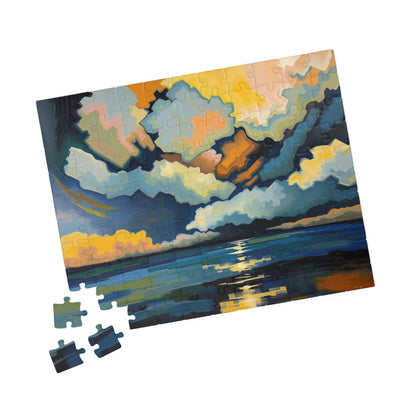 Serene Sunset Puzzle, Unique Abstract Art Jigsaw Game Puzzle The Puzzle Chest