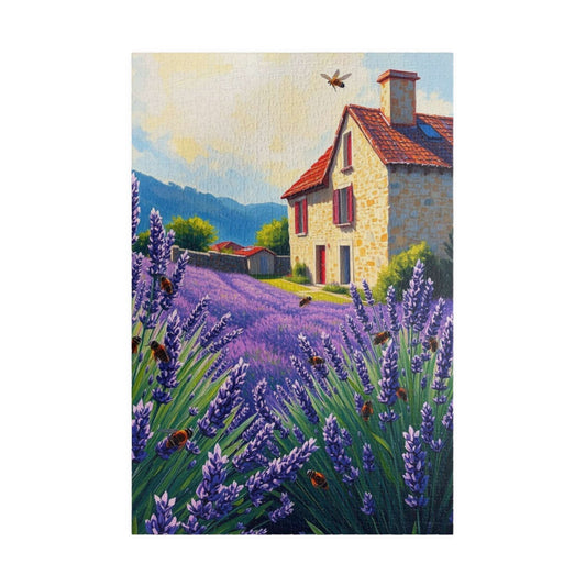 Lavender Field Puzzle, Tranquil Landscape Jigsaw, Gift for Nature Lovers, Home Decor, Family Activity, 110-1014 Pieces 1014 pcs (Vertical) Puzzle The Puzzle Chest