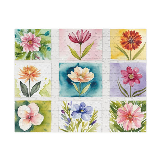 Flower Collage Jigsaw Puzzle, Puzzle for Adults, Creative Activity, Floral Art DIY Toy, Gift for Puzzle and Nature Lovers 252 pcs (Horizontal) Puzzle The Puzzle Chest
