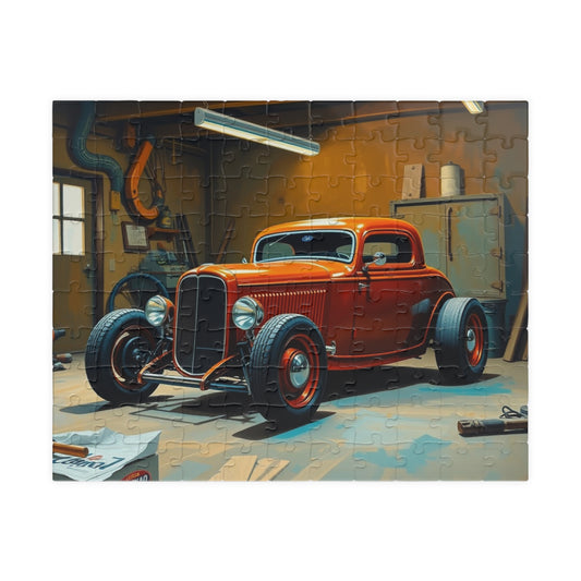 Vintage Car Puzzle - 1932 Ford Deuce Coup, 110-1014 Piece Retro Auto Jigsaw Game, Classic Car Art, Gift for Car Lovers, Family Game Night 110 pcs (Horizontal) Puzzle The Puzzle Chest