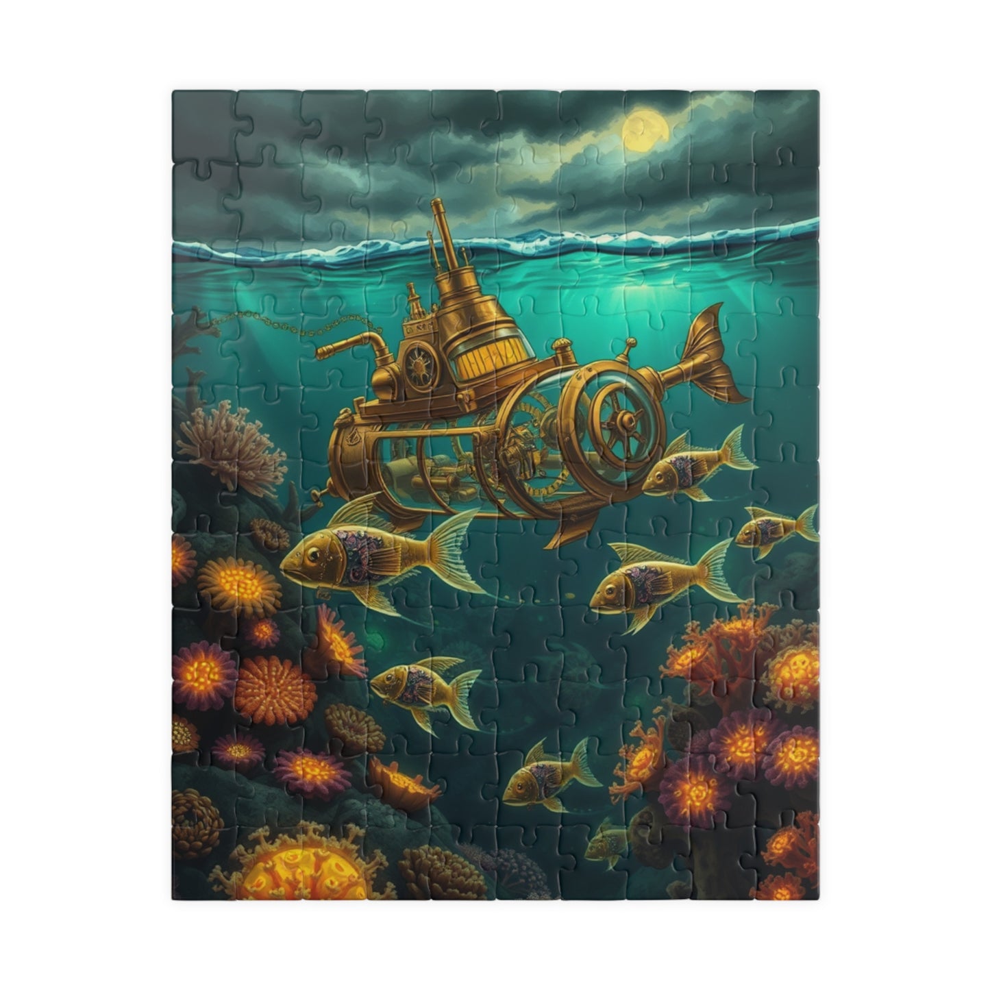 Steampunk Underwater Adventure Puzzle - 110 to 1014 Pieces, Perfect Gift for Ocean Lovers, Family Fun, Game Nights, Educational Play 110 pcs (Vertical) Puzzle The Puzzle Chest