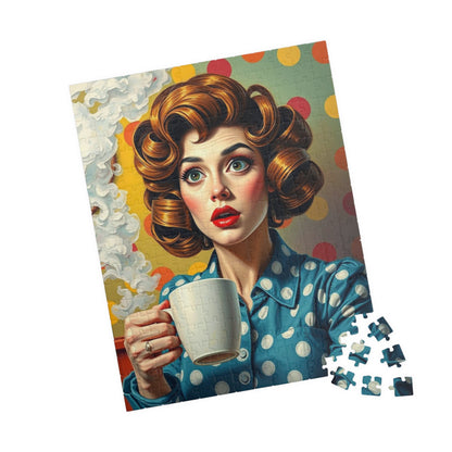 Retro Style Puzzle with Vintage Woman, 110-520 Piece Jigsaw, Perfect for Family Game Night, Nostalgic Gifts for Puzzle Lovers