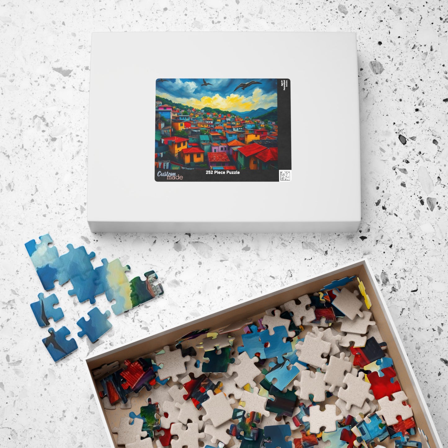 Rio de Janeiro Favela Jigsaw Puzzle for Adult Entertainment, Mindfulness Activity, Holiday Birthday Gift for Friends, Cityscape Puzzle Puzzle The Puzzle Chest