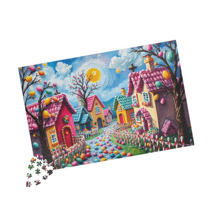 Candy Village Jigsaw Puzzle, Whimsical 110/252/520/1014-piece Easter Game for Adult Home Entertainment, Puzzle Lover Gift for Friends Puzzle The Puzzle Chest