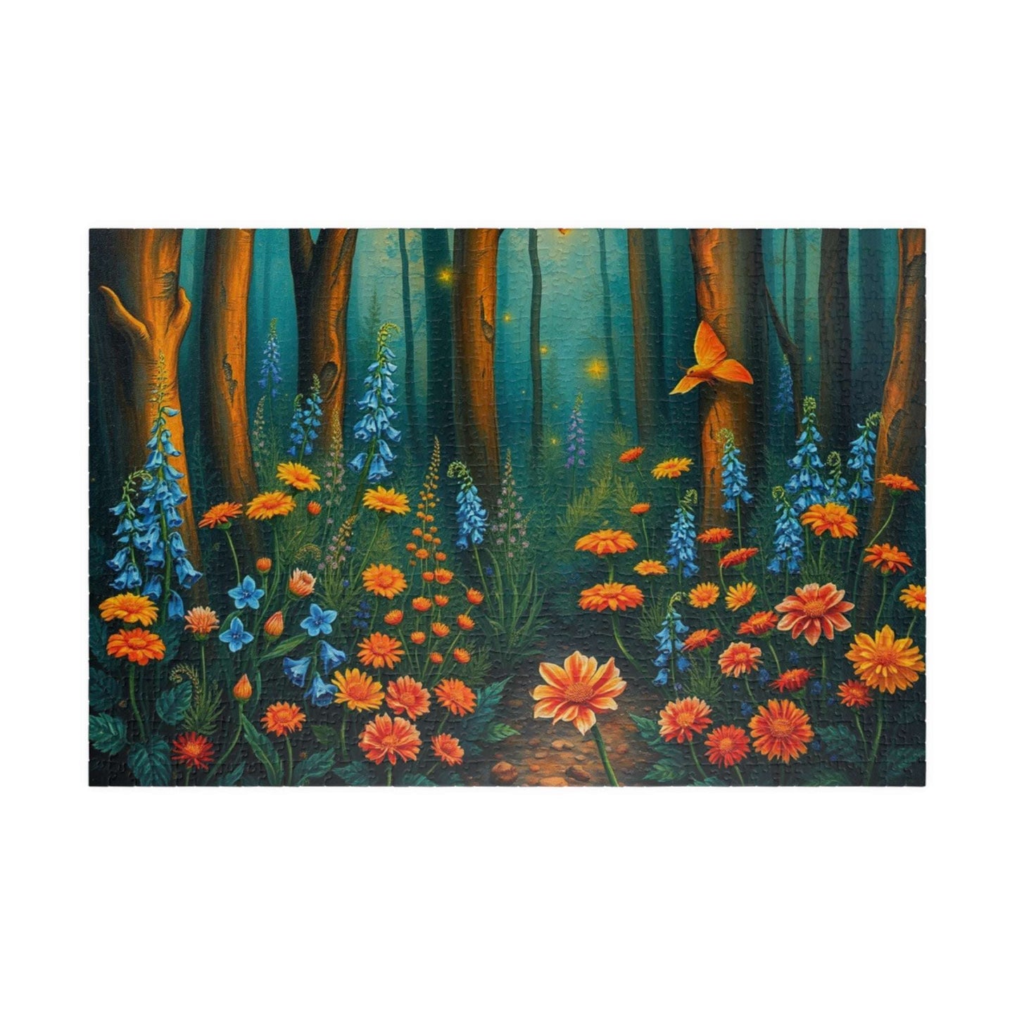 Enchanting Forest Puzzle | Floral Landscape Jigsaw Game for Adult | Nature Lover Gift, Indoor Game, Home Entertainment, Mindfulness Activity 1014 pcs (Horizontal) Puzzle The Puzzle Chest