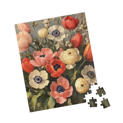 Vintage Anemone and Ranunculus Floral Puzzle 110-1014-piece | Botanical Jigsaw
