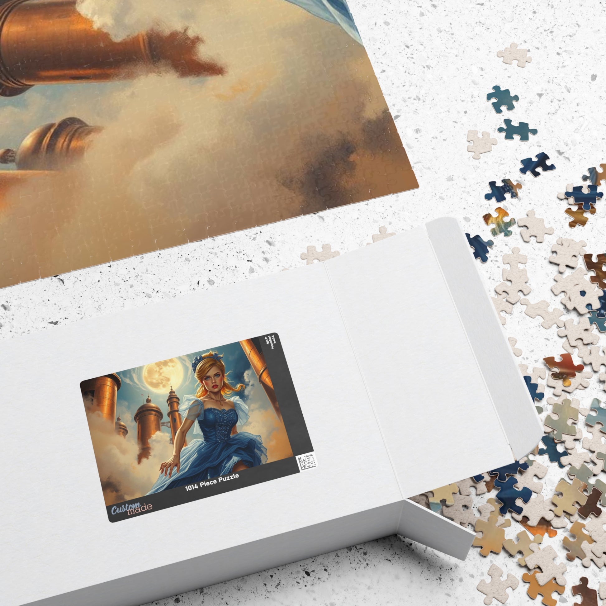 Cinderella at Midnight Jigsaw Puzzle, Whimsical Steampunk Puzzle, Vintage Fantasy Princess Puzzle, Dreamy Steampunk Art Print Gift for Adult Puzzle The Puzzle Chest