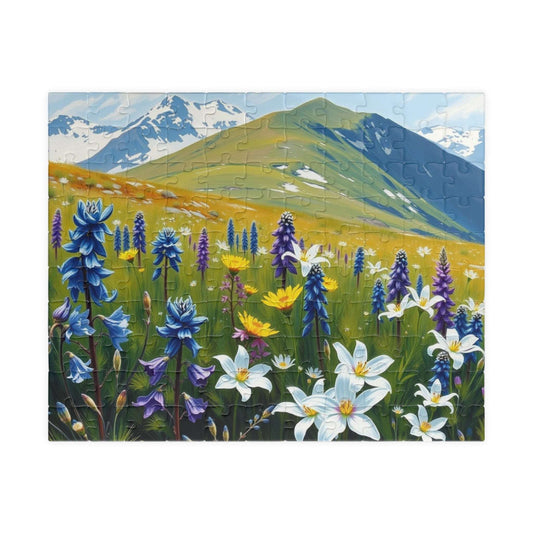 Floral Landscape Puzzle - Nature Themed Jigsaw Game for Adults, Indoor Home Activity, Family or Solo Fun, Best Gift for Puzzle Lover Art Fan 110 pcs (Horizontal) Puzzle The Puzzle Chest