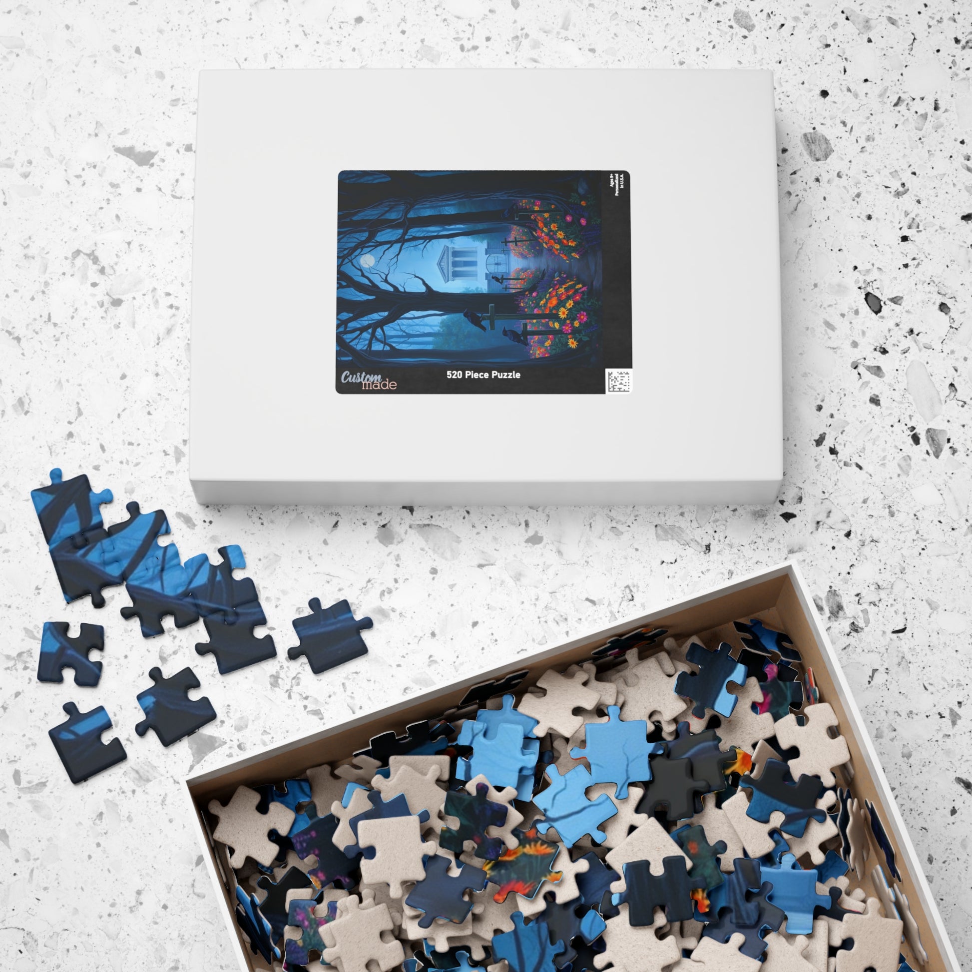 Mystical Graveyard Puzzle - 110, 252, 520, 1014-piece, Halloween Decor, Gothic Art, Relaxing Activity, Gift for Puzzle Lovers, Home Decor Puzzle The Puzzle Chest