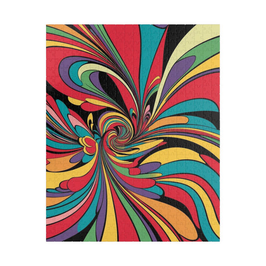 Colorful Swirl Puzzle - Pop Art Jigsaw Puzzle for Adults, Family Game Night Home Entertainment, Gift for Puzzle Lover 520 pcs (Vertical) Puzzle The Puzzle Chest