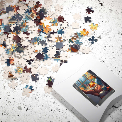 Cozy Fox Puzzle | 110, 252, 520, 1014-Piece Jigsaw Game for Adults | Perfect Gift for Animal Lovers, Family Game Night, Indoor Fun Puzzle The Puzzle Chest