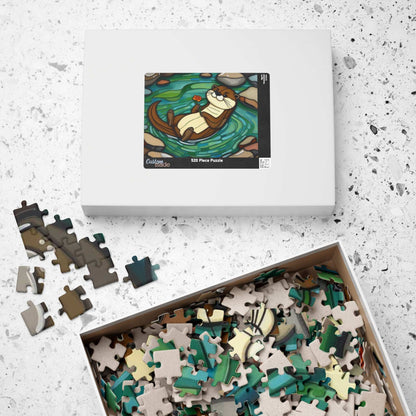 River Serenity Otter Puzzle - 110-1014 Piece Cute Wildlife Animal Jigsaw Game for Fun Family Activity, Unique Gift Idea, Creative Challenge Puzzle The Puzzle Chest