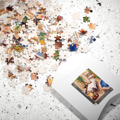 Relaxing Spa Retreat Puzzle, Serene Wellness Escape Scene Adult Jigsaw Game, Solo Fun or Family Entertainment, Mindful Puzzle Lover Gift Puzzle The Puzzle Chest
