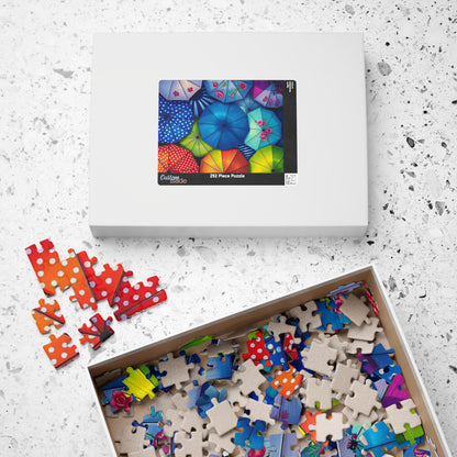 Chaotic Umbrella Puzzle Jigsaw Game - Vibrant Collage Design, Family Bonding Time, Mental Workout, Unique Gift for Friends Puzzle The Puzzle Chest