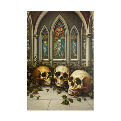 Ornate Ossuary Bloom - Skull Garden Puzzle, Gothic Artwork Jigsaw Game for Gift for Puzzle Lover, Halloween Decor, Stress Relief Activity
