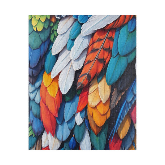 Chaotic Feather Jigsaw Puzzle - Collage Design, Vibrant Nature Art, Holiday Birthday Gift for Bird Lovers, Family Game Nights or Solo Fun 520 pcs (Vertical) Puzzle The Puzzle Chest