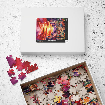 Puzzle - Desert Landscape 1000 Piece Jigsaw, Cactus Sunset Mountain Scene, Challenging Adult Hobby Game, Relaxing Family Activity, Home Puzzle The Puzzle Chest