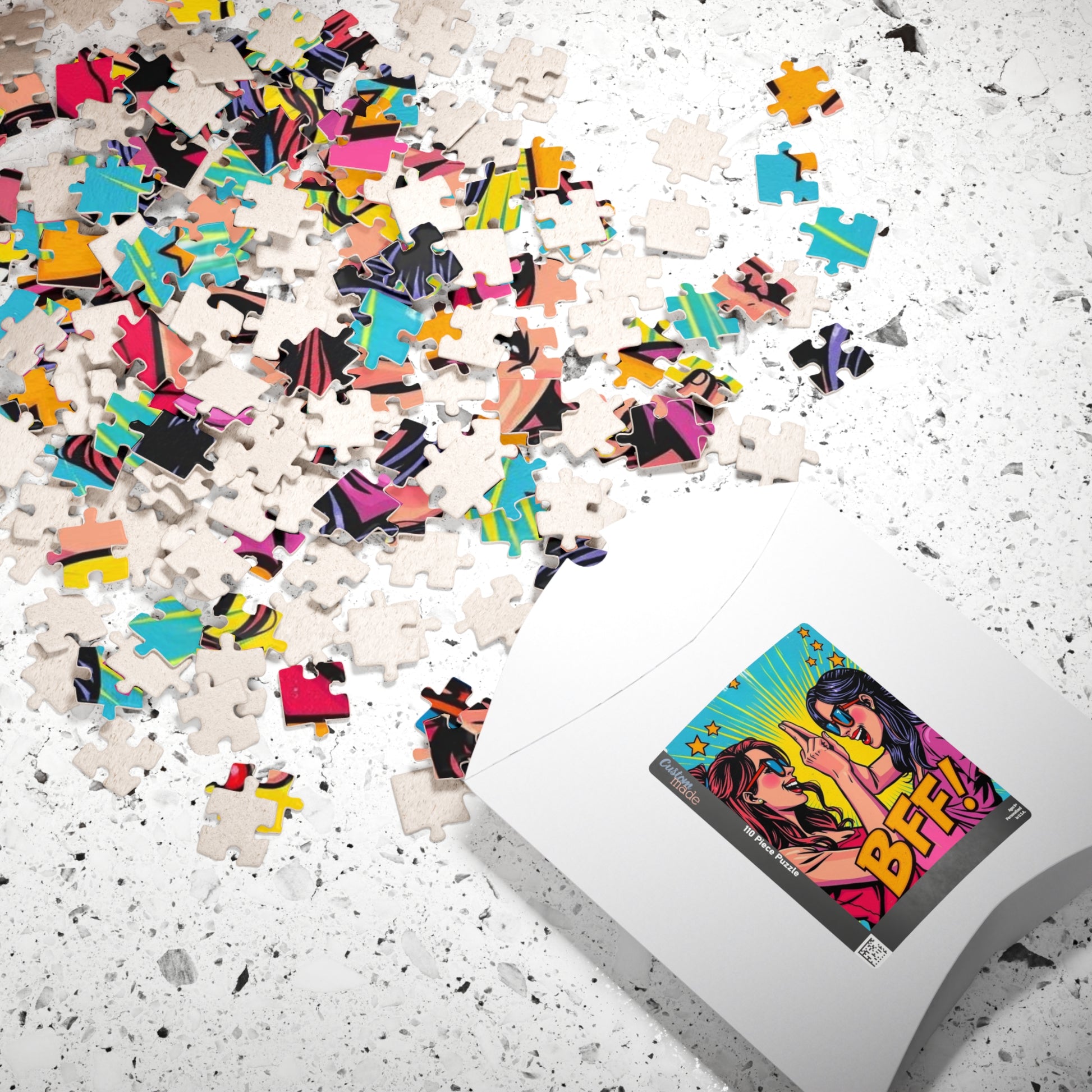 BFF Puzzle for Adults - Pop Art Fun Colorful Friendship Jigsaw Game, Creative Gift for Friends, Relaxing Family Activity, Birthday Present Puzzle The Puzzle Chest