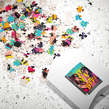 BFF Puzzle for Adults - Pop Art Fun Colorful Friendship Jigsaw Game, Creative Gift for Friends, Relaxing Family Activity, Birthday Present Puzzle The Puzzle Chest