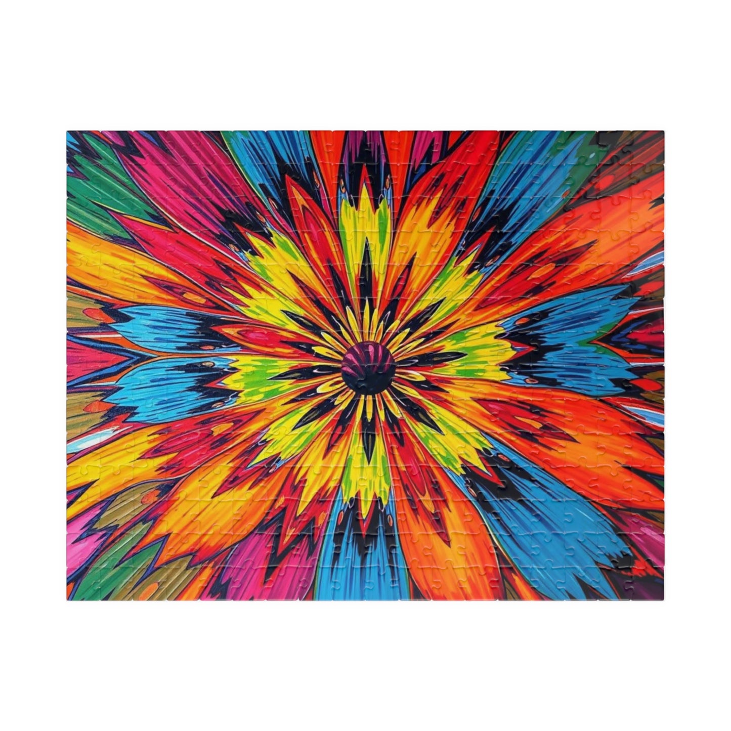 Colorful Floral Abstract Jigsaw Puzzle Game, Fun Family Game, Gift for Friend, Perfect for Parties and Celebrations, Mindful Activity 252 pcs (Horizontal) Puzzle The Puzzle Chest