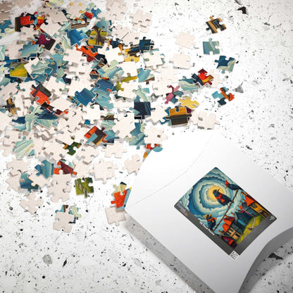 Crooked Choir Crows Puzzle - Colorful Bird Jigsaw Game for Halloween Fun Family Game Night, Gift for Puzzle Lover, Mindful Brain Teaser
