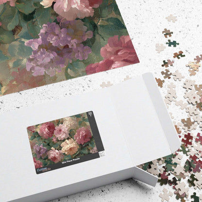 Floral Vintage Roses Puzzle – Botanical Jigsaw Puzzle