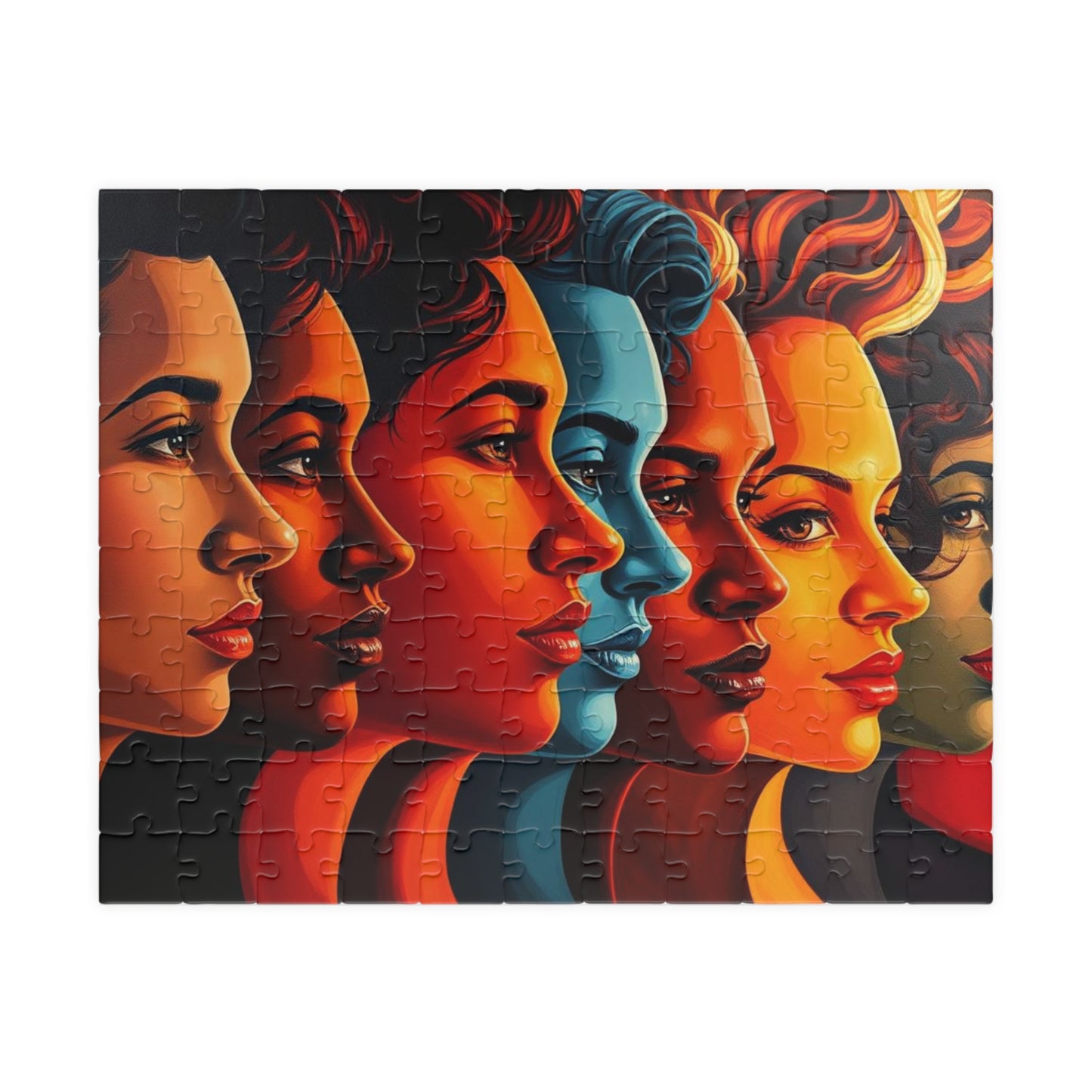 Human Tapestry Jigsaw Puzzle, Diversity Silhouette Puzzle, Face Collage Puzzle, Puzzle Lover Gift for Friend, Family Bonding, Mind Challenge 110 pcs (Horizontal) Puzzle The Puzzle Chest