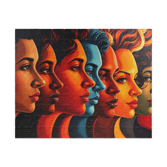 Human Tapestry Jigsaw Puzzle, Diversity Silhouette Puzzle, Face Collage Puzzle, Puzzle Lover Gift for Friend, Family Bonding, Mind Challenge 110 pcs (Horizontal) Puzzle The Puzzle Chest