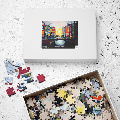 Amsterdam Bicycle Ride Jigsaw Puzzle - 110-1014 Pieces, Perfect for Family Fun, Game Nights, Art Lovers, Holiday or Birthday Gift Idea The Puzzle Chest