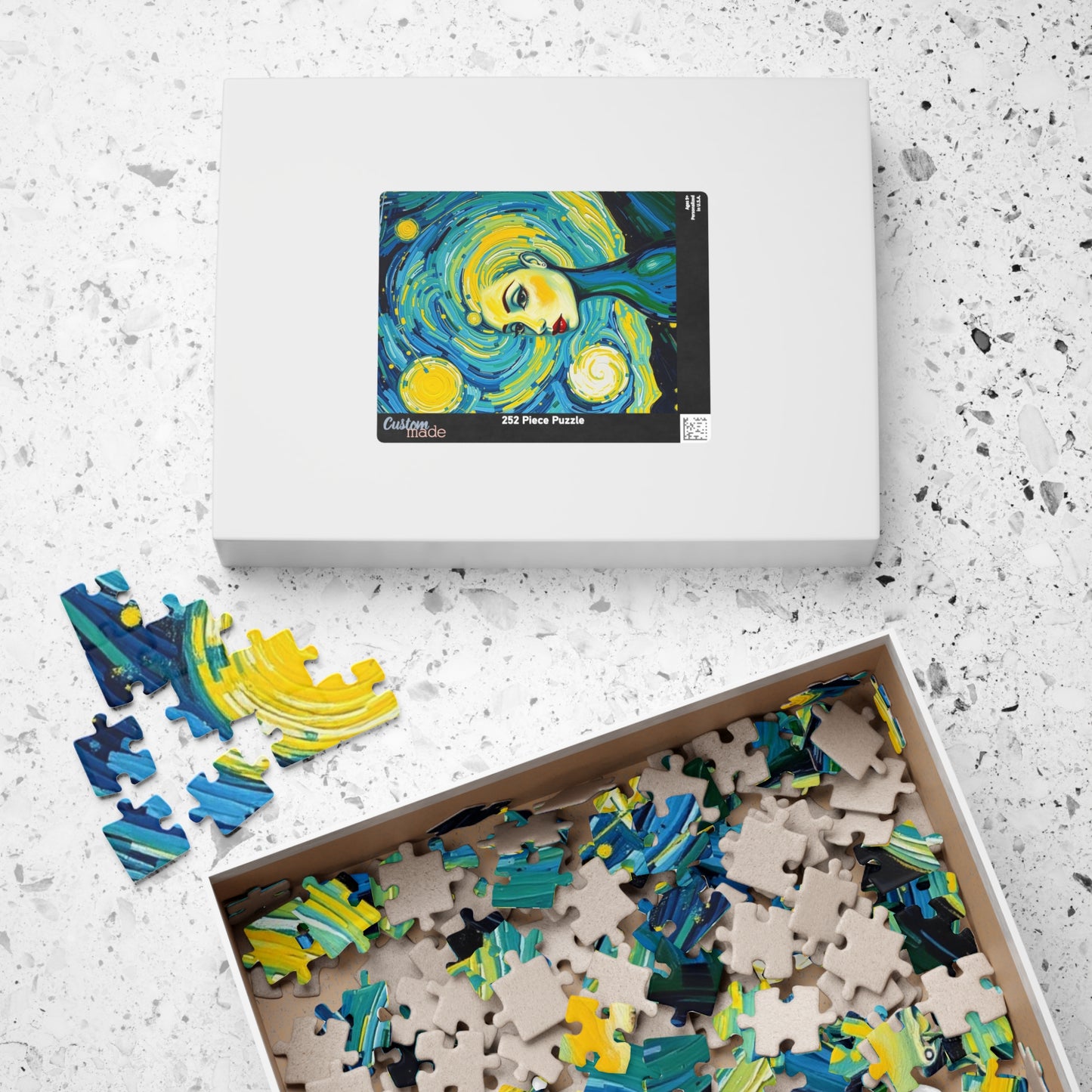 Artistic Woman-themed Puzzle, Colorful Abstract Puzzle for Art Lovers Puzzle The Puzzle Chest