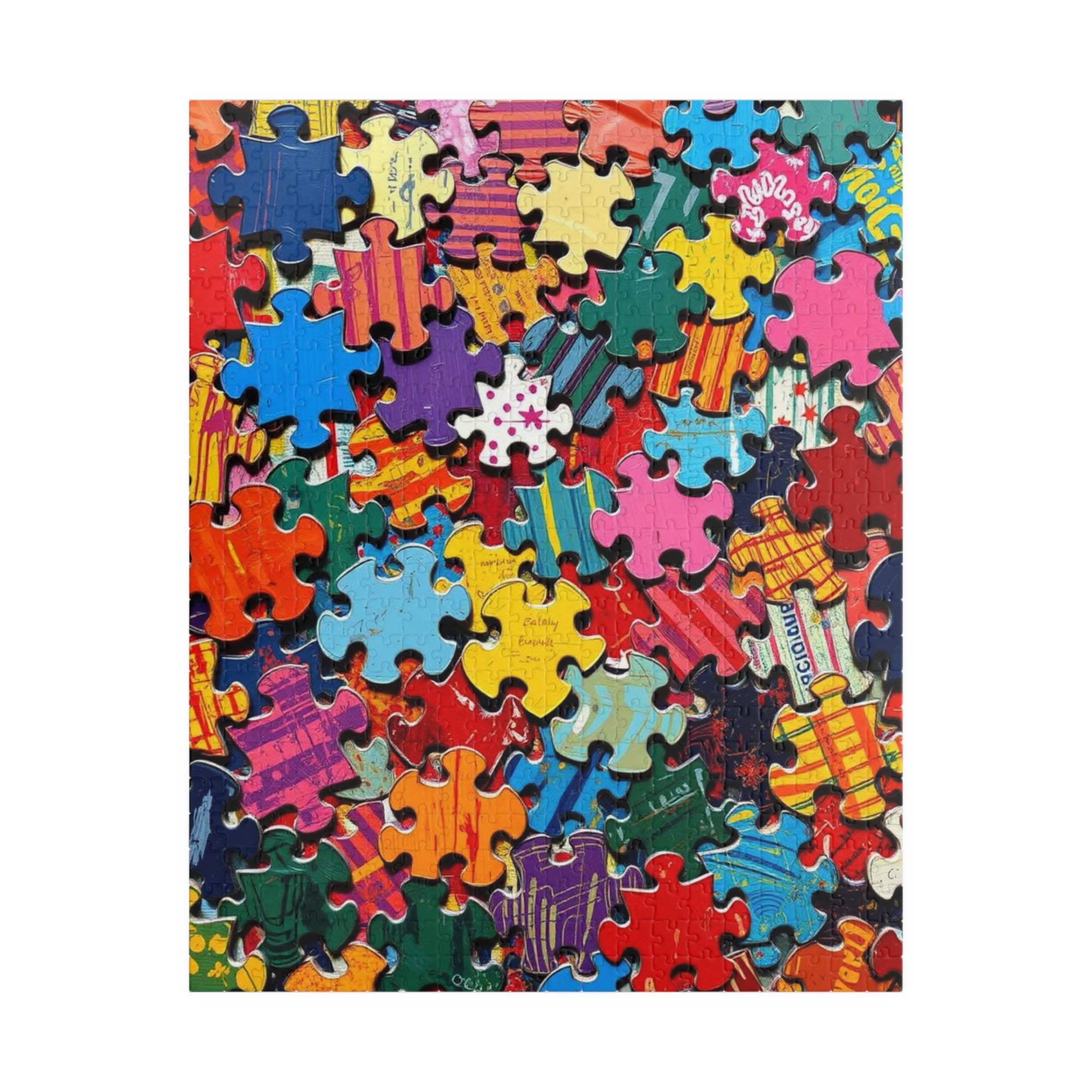 Chaotic Puzzle Piece Jigsaw Puzzle, Challenging Collage Art Game Ideal for Family Bonding Time, Adult Solo Fun, Friend Gift for Puzzle Lover 520 pcs (Vertical) Puzzle The Puzzle Chest