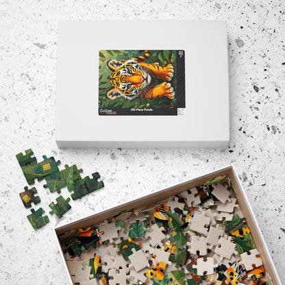 Tiger Mosaic Jigsaw Puzzle, 110 252 520 1014-Piece, Animal Art Puzzle DIY Hobby, Wildlife Jungle Theme Adult Game, Best Gift for Puzzle Fan Puzzle The Puzzle Chest