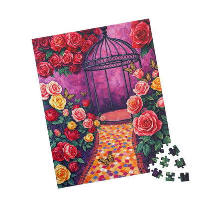 Rose Garden Mosaic Puzzle, 110-1014 Pieces Floral Jigsaw Game for Relaxation, Gift for Flower Lover, Frameable Home Decor, Solo Fun, Mindful Puzzle The Puzzle Chest