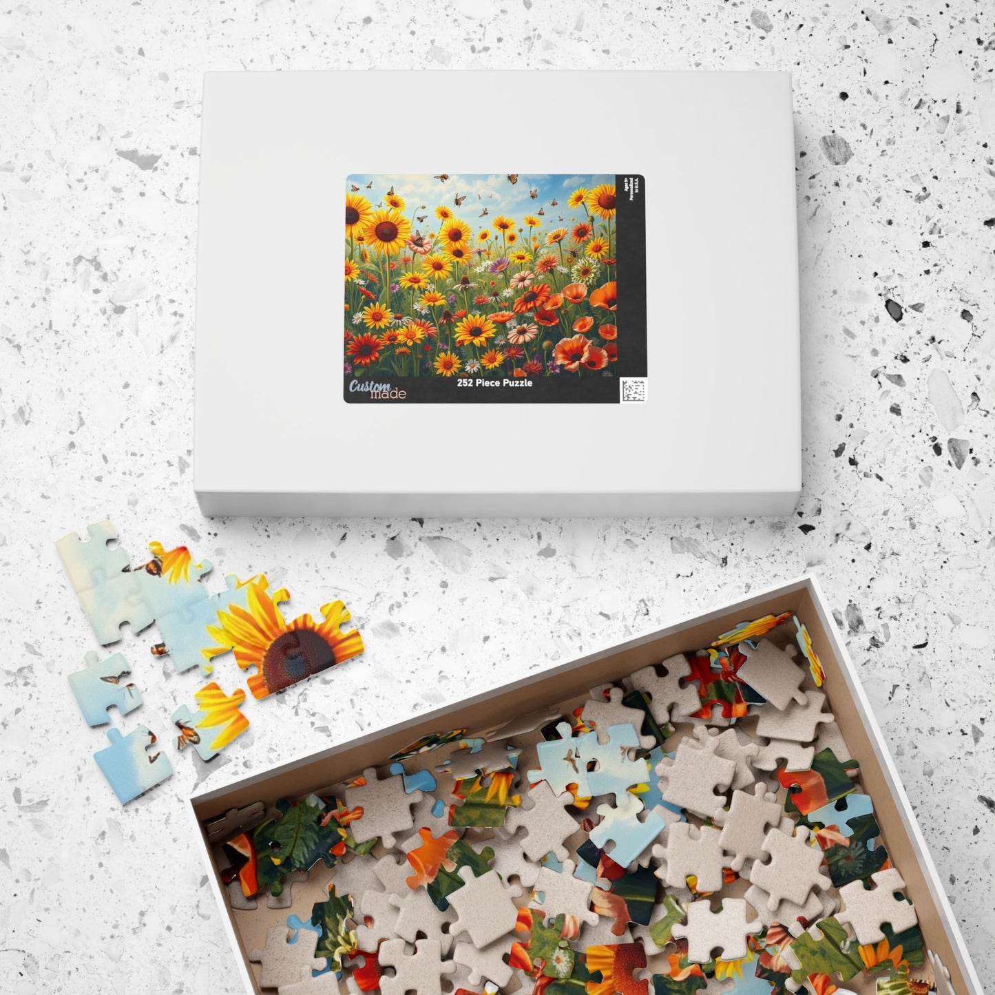 Bright Floral Puzzle | Nature Lovers Gift, 110-1014 Piece Botanical Adult Jigsaw Puzzle, Gift for Flower Enthusiast, Quiet Leisure Activity Puzzle The Puzzle Chest