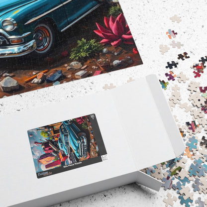 Vintage Car Jigsaw Puzzle - Retro Automobile Artwork, Nostalgic Vehicle Puzzle The Puzzle Chest