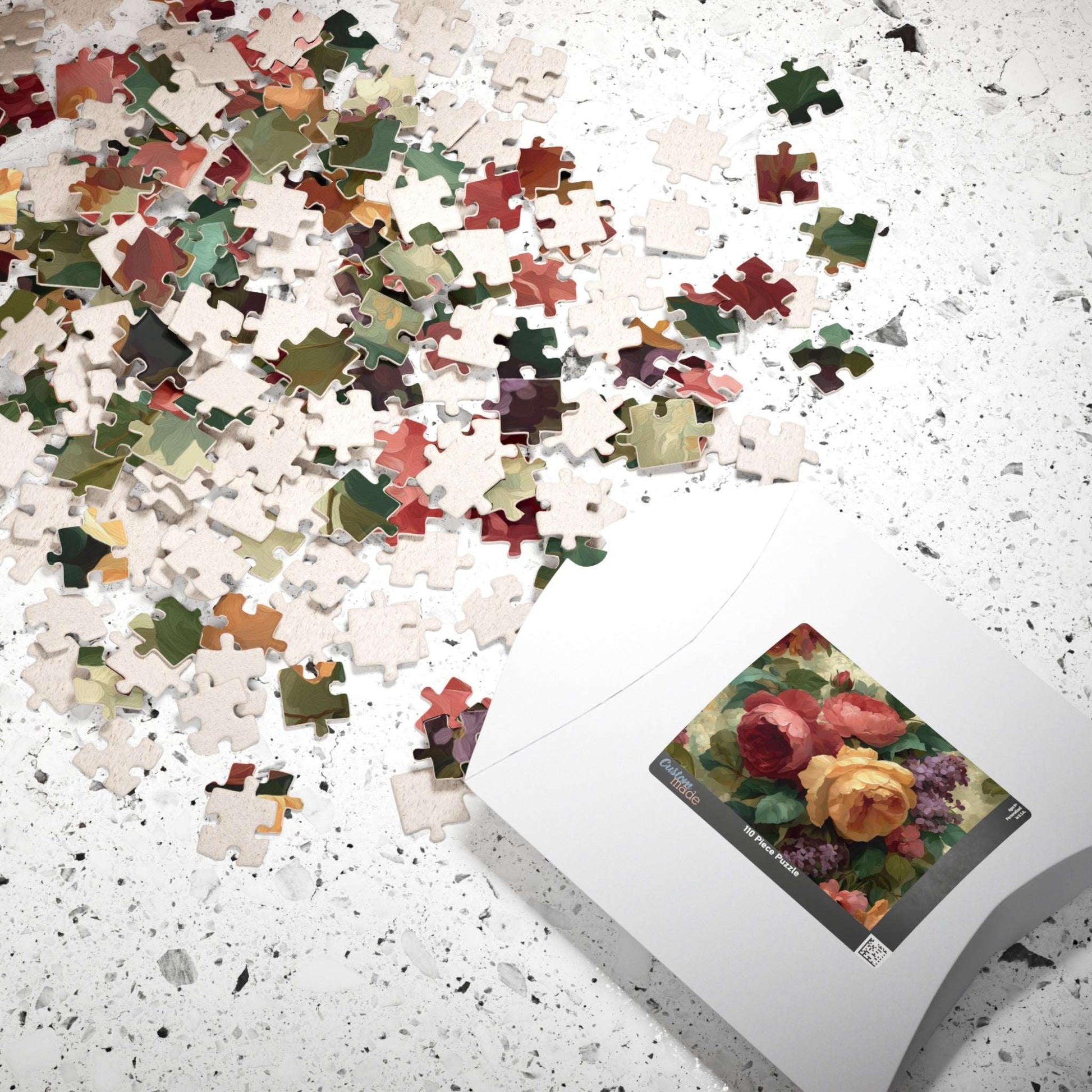 Floral Vintage Roses Jigsaw Puzzle