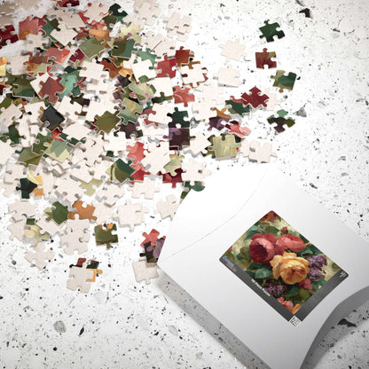Floral Vintage Roses Jigsaw Puzzle