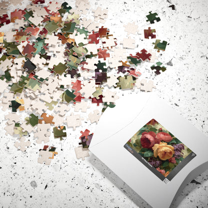 Floral Vintage Roses Jigsaw Puzzle