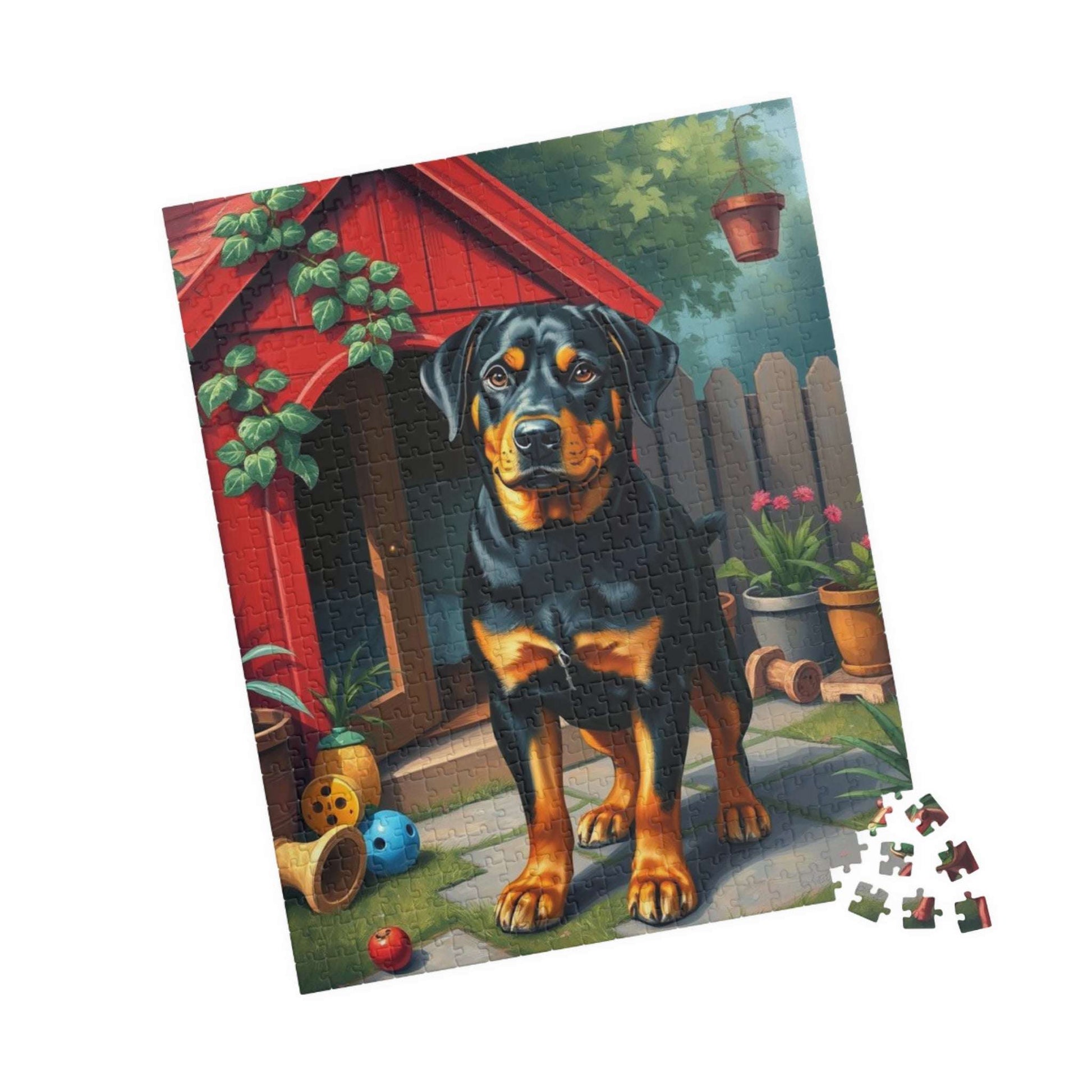 Rottweiler Jigsaw Puzzle, Holiday Birthday Gift for Dog Lovers Puzzle Enthusiasts Pet Owner, Family Activity Solo Fun, Home Entertainment Puzzle The Puzzle Chest