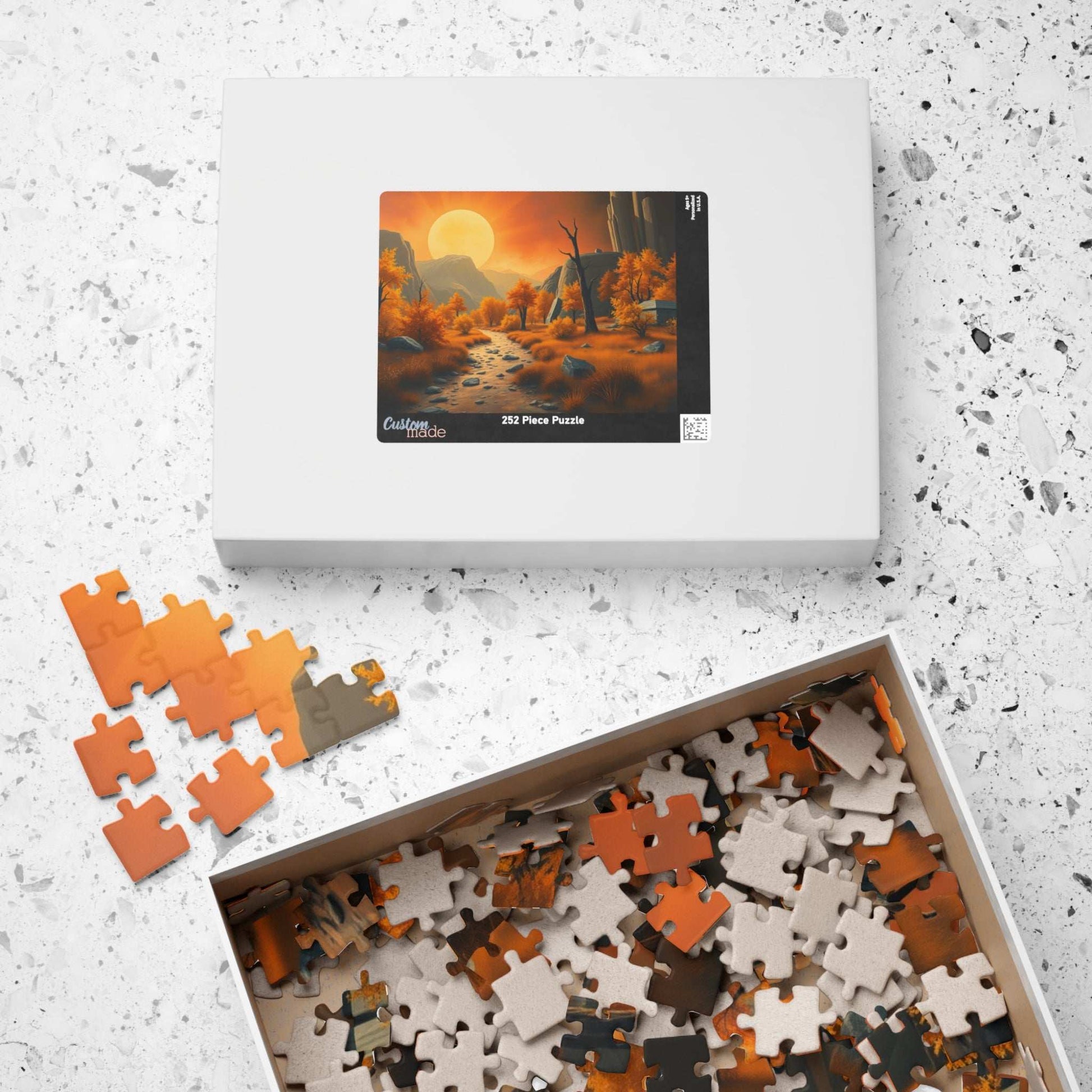 Autumn Sunset Landscape Puzzle - Fall Indoor Jigsaw Game, Cozy Family Activity, Perfect for Game Night, Gifts for Puzzle Lover, Brain Teaser Puzzle The Puzzle Chest