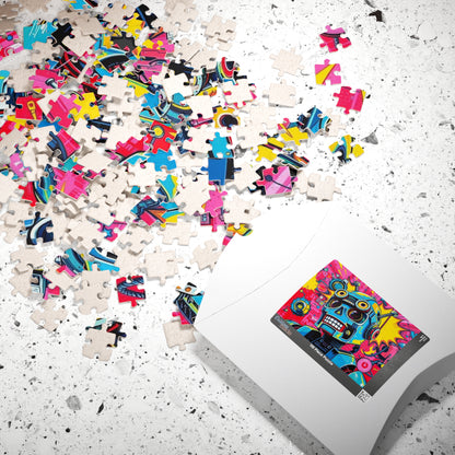 Whimsical Robot Puzzle, Colorful Pop Art Puzzle for Adults, Fun Gift for Family Game Night, Creative Birthday Holiday Gift Idea Puzzle The Puzzle Chest