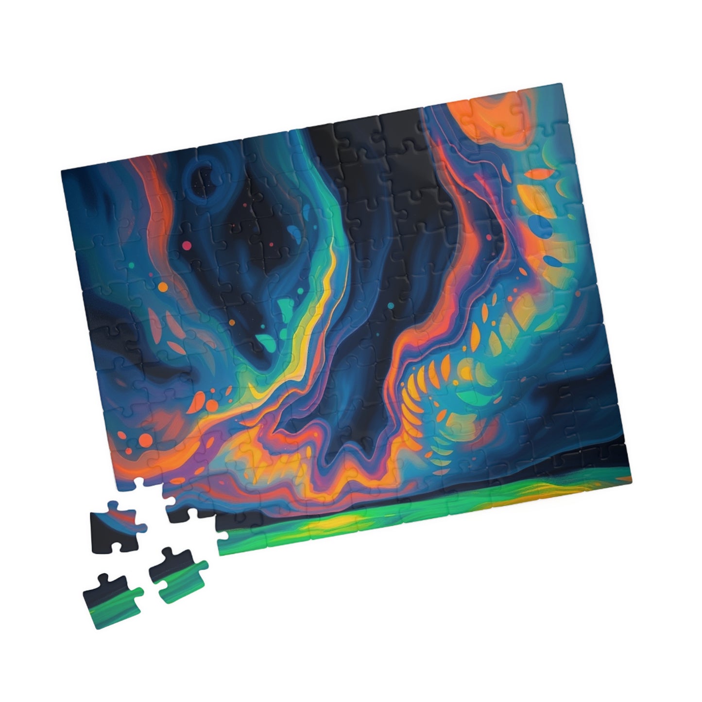 Vibrant Abstract Jigsaw Puzzle, Fun Family Indoor Activity, Gift for Kids and Adults, Puzzle Lovers Gift for Friends Puzzle The Puzzle Chest