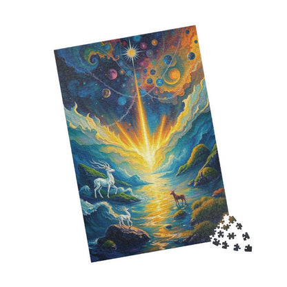 Celestial Creation Puzzle, Christian Symbolism, The Birth of a World Cosmic Landscape Jigsaw Game, Faith-Based Religious Puzzle Lover Gift