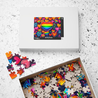 Rainbow Heart Puzzle for Adults - LGBTQ+ Love, Colorful Heart Jigsaw Game, Family Fun, Pride Gift for Puzzle Lovers, Brain Teaser Puzzle The Puzzle Chest