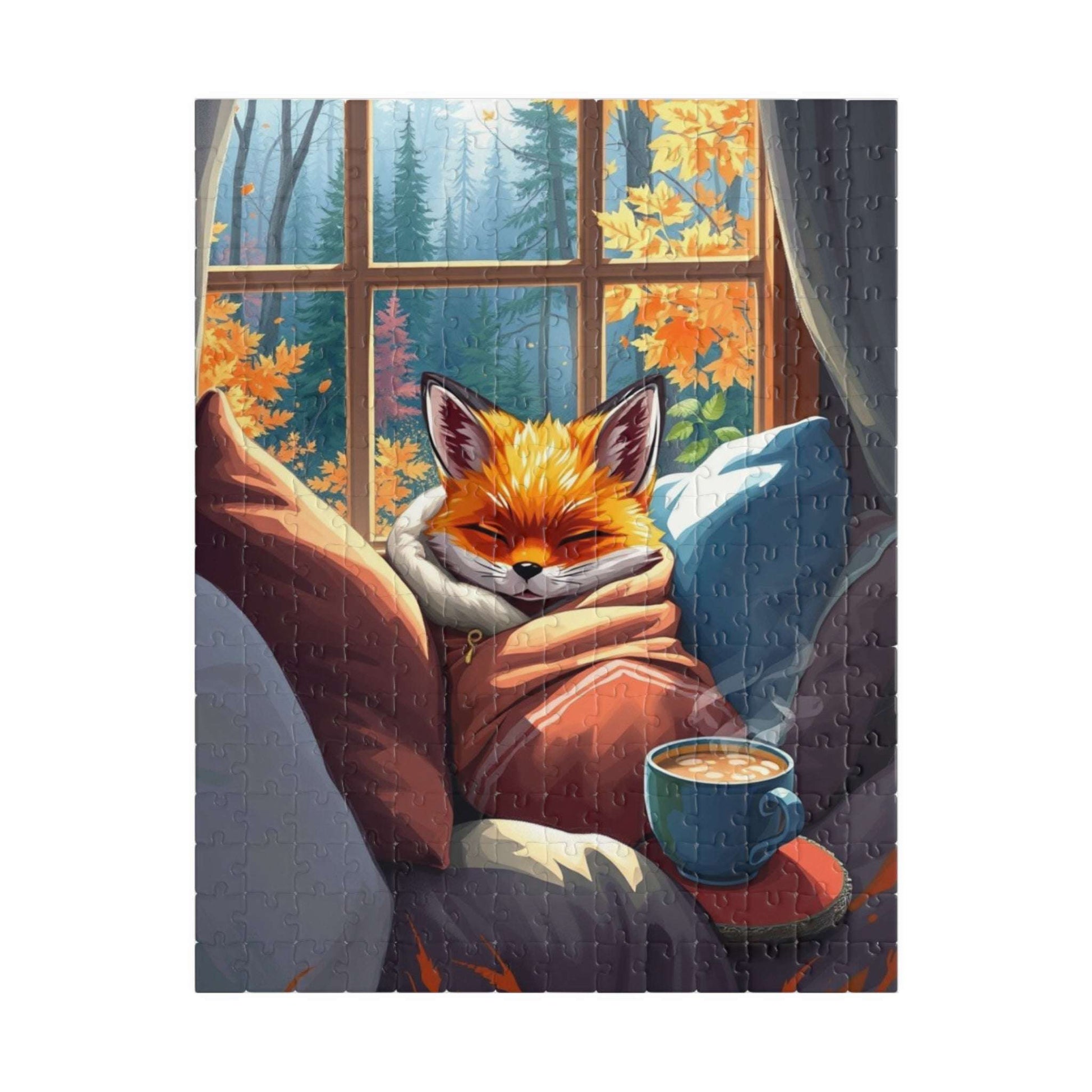 Cozy Fox Puzzle | 110, 252, 520, 1014-Piece Jigsaw Game for Adults | Perfect Gift for Animal Lovers, Family Game Night, Indoor Fun 252 pcs (Vertical) Puzzle The Puzzle Chest