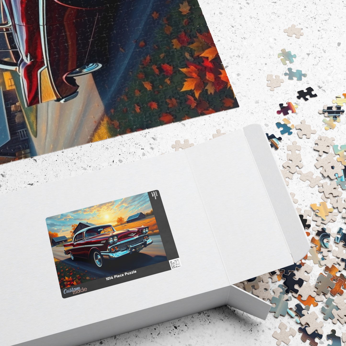 Vintage Car Puzzle - Classic 1957 Bel Air Jigsaw Game, Retro Auto Puzzle The Puzzle Chest